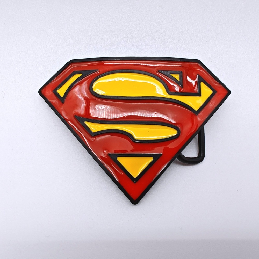 Superhero Style 'S' Shield Belt Buckle Red Yellow Unbranded
